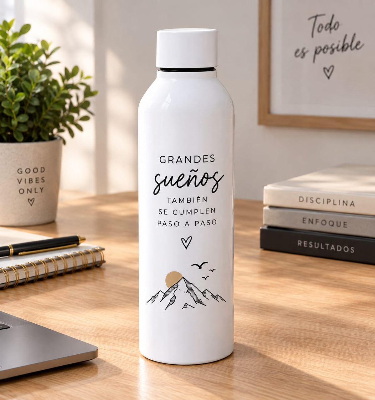 Botella de aluminio grande personalizada