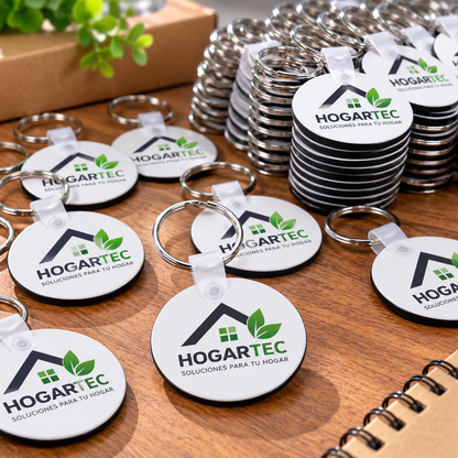 Lote de llaveros MDF personalizados.