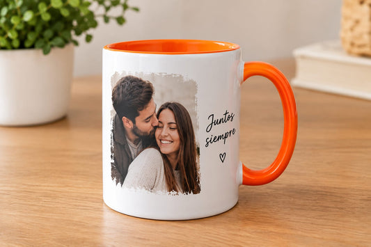 Taza personalizada con asa e interior de color
