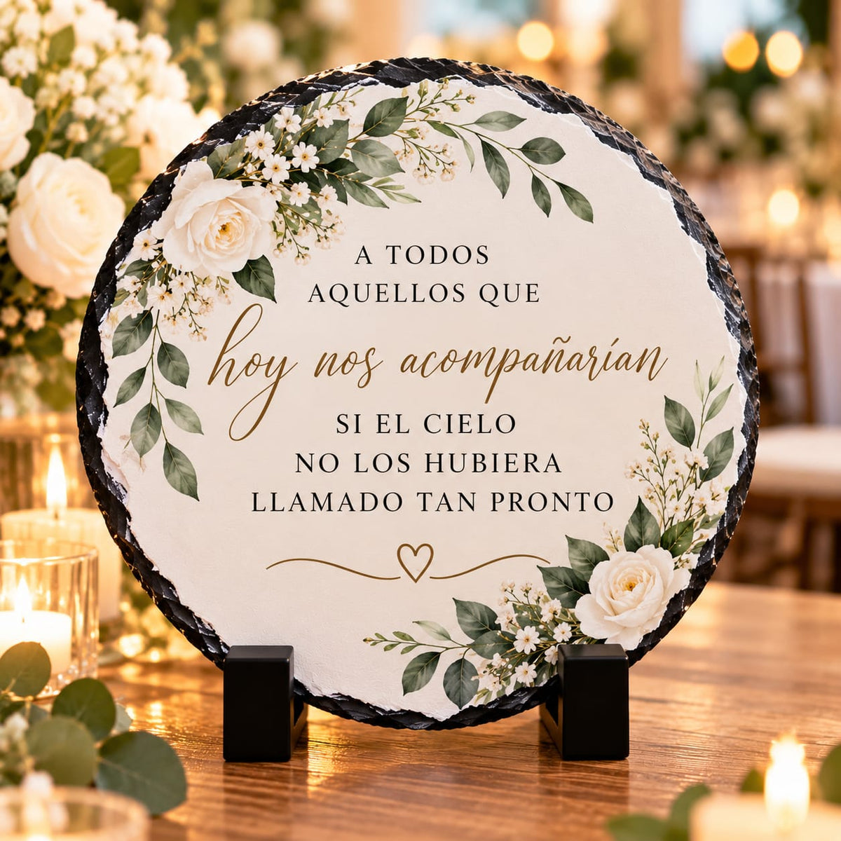 Piedra de pizarra redonda personalizada