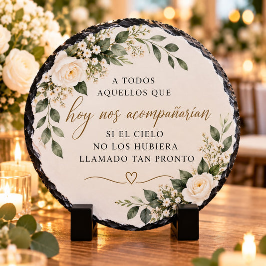 Piedra de pizarra redonda personalizada
