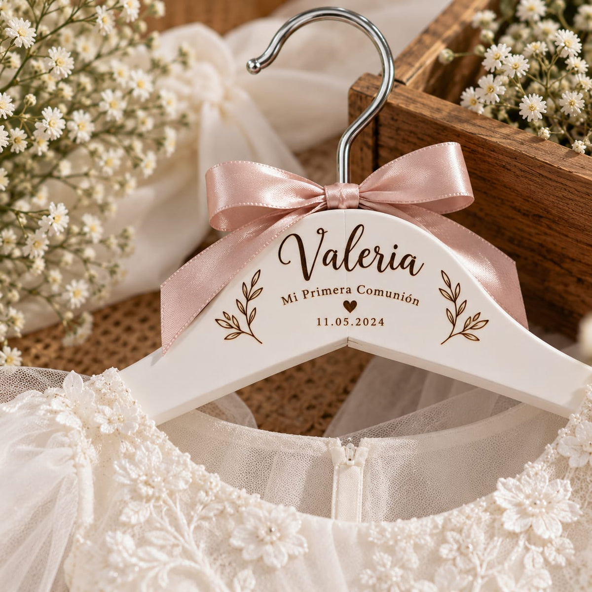 Percha para comunion personalizada